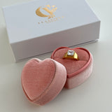 HEART VELVET RING BOX