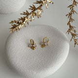 NŒUD BRILLANT ~ BOUCLES D'OREILLES 