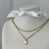 DOUBLE CLOVY ~ NECKLACE